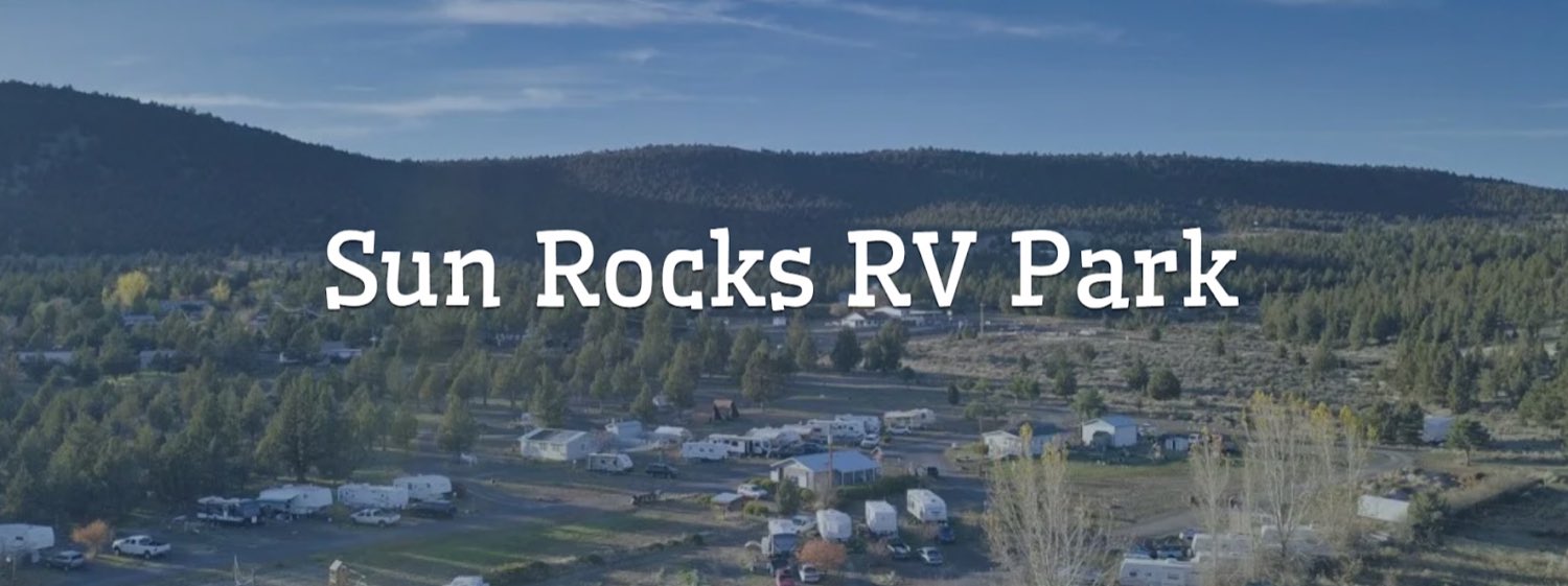 The Sun Rocks RV Park entrance sign